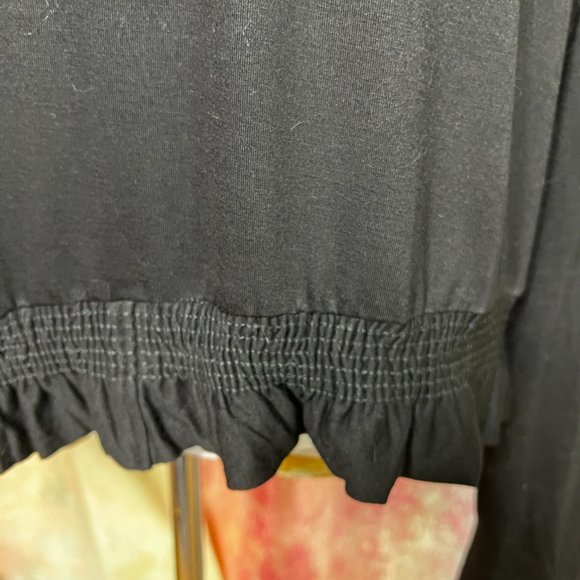 📌The Pyramid Collection Black  Open Front Plus Size Rayon Cardigan - Picture 8 of 14